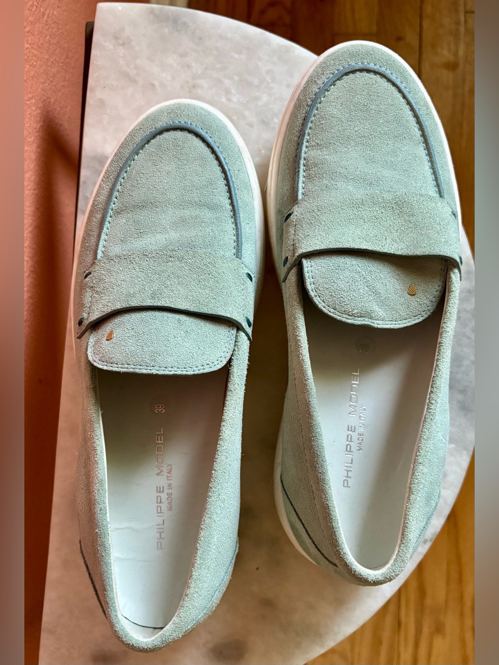 Philippe Model Women’s Suede Loafers - Mint
